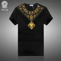 tee-shirt versace coton stretch diamond noir